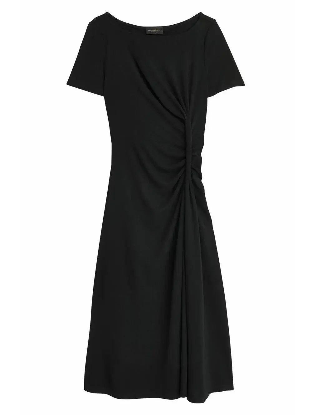 New Donna Karan New York Twist Detail Knit Midi Dress In Black Sz 6 - Picture 5 of 12